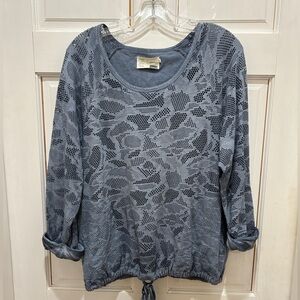 Lace Front Sweatshirt Top